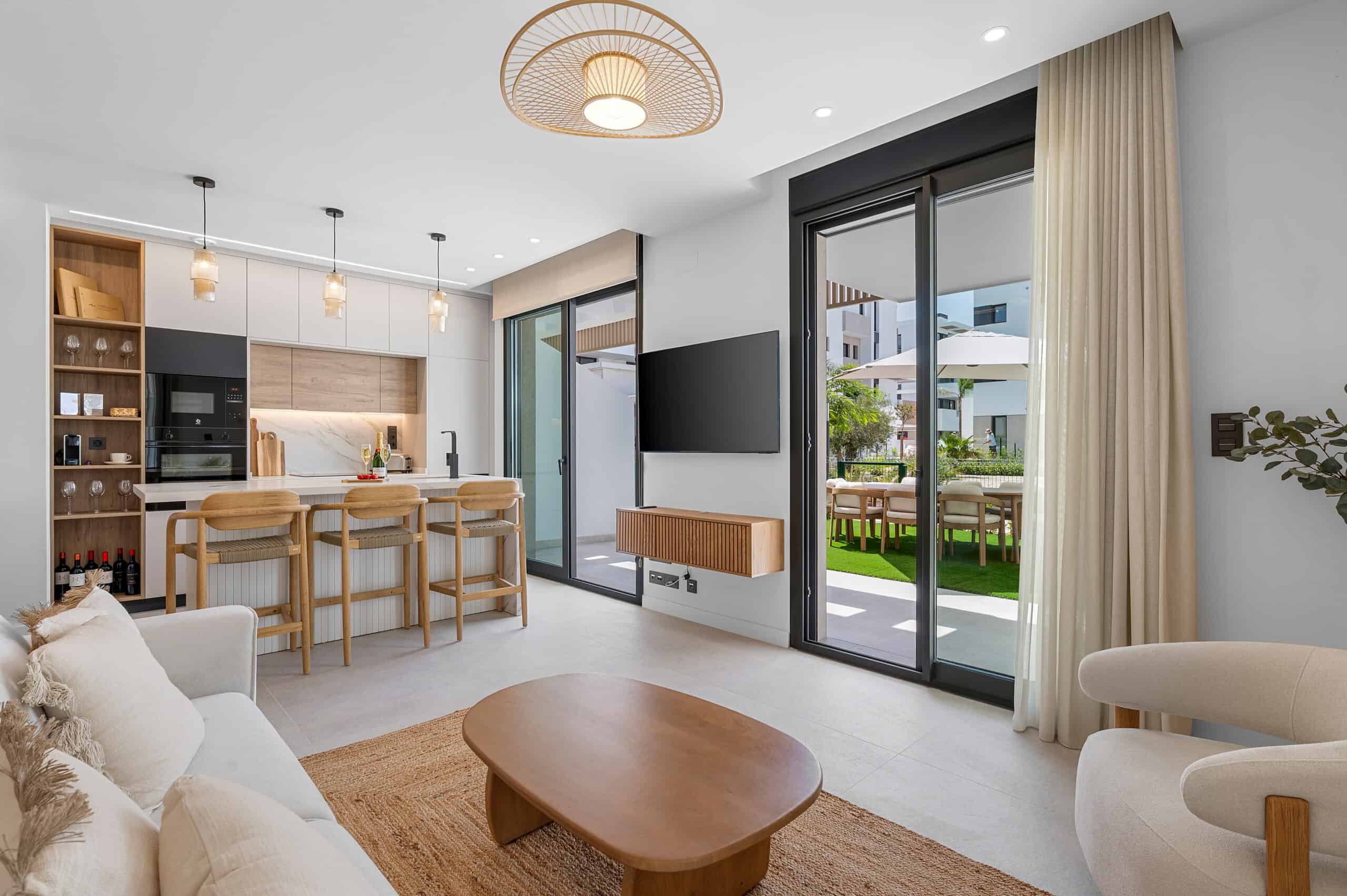 Living room and terrace